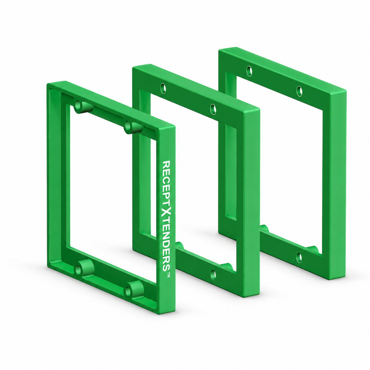 ReceptXtenders (3) Pack 3/8" Double Gang Outlet Box Extender