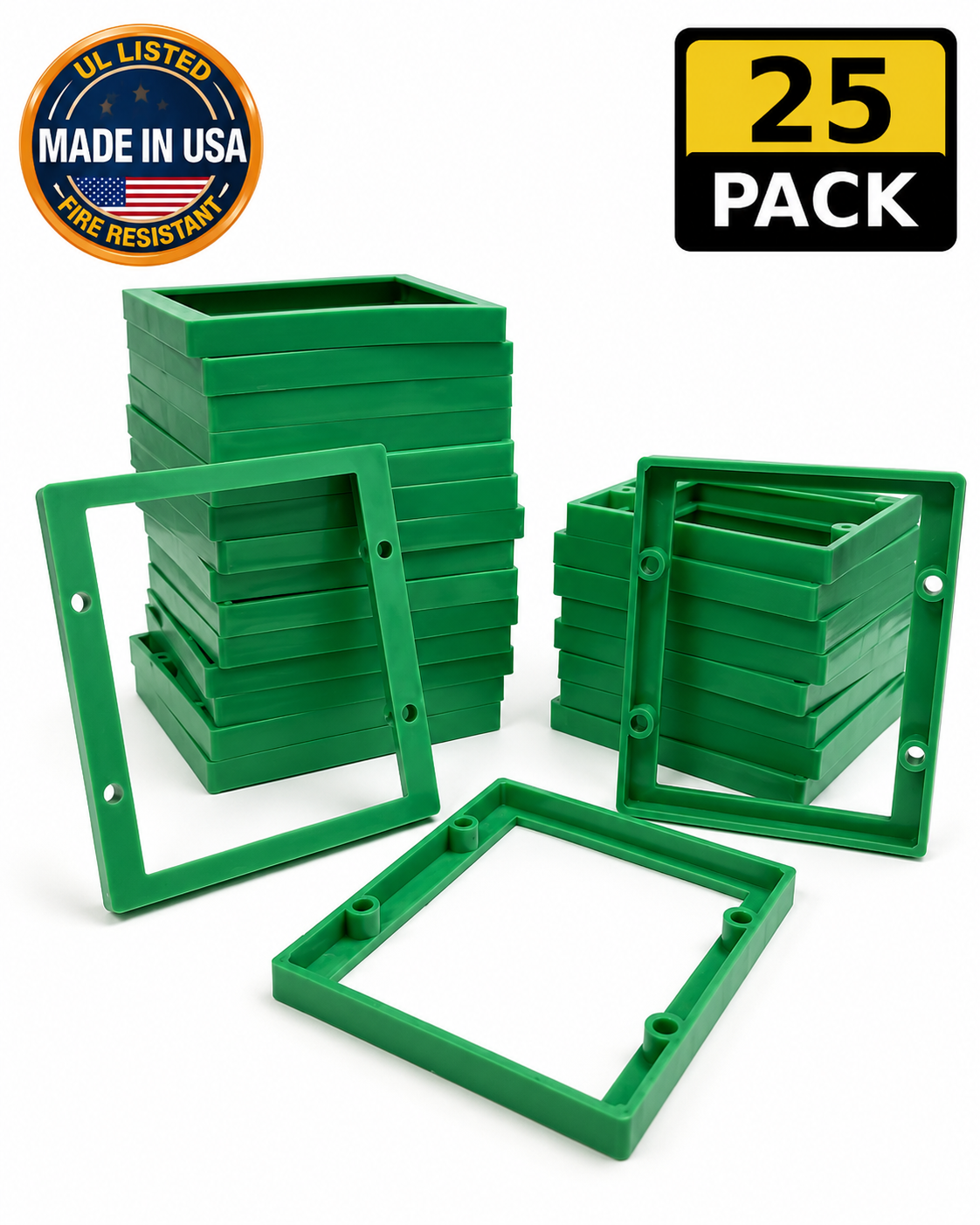 ReceptXtenders Contractor Pack (25) 2-Gang 3/8" Electrical Box Spacer