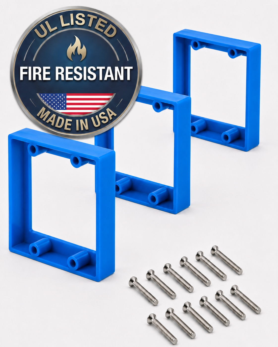 (3) Pack 2-Gang 1/2" Electrical Box Spacer - ReceptXtenders