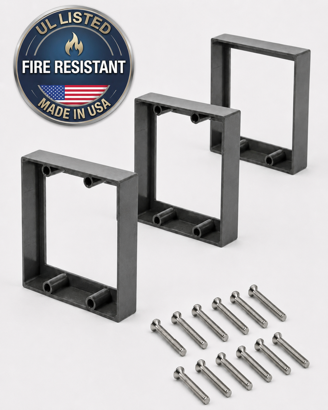(3) Pack 2-Gang 3/4" Electrical Box Spacer - ReceptXtenders