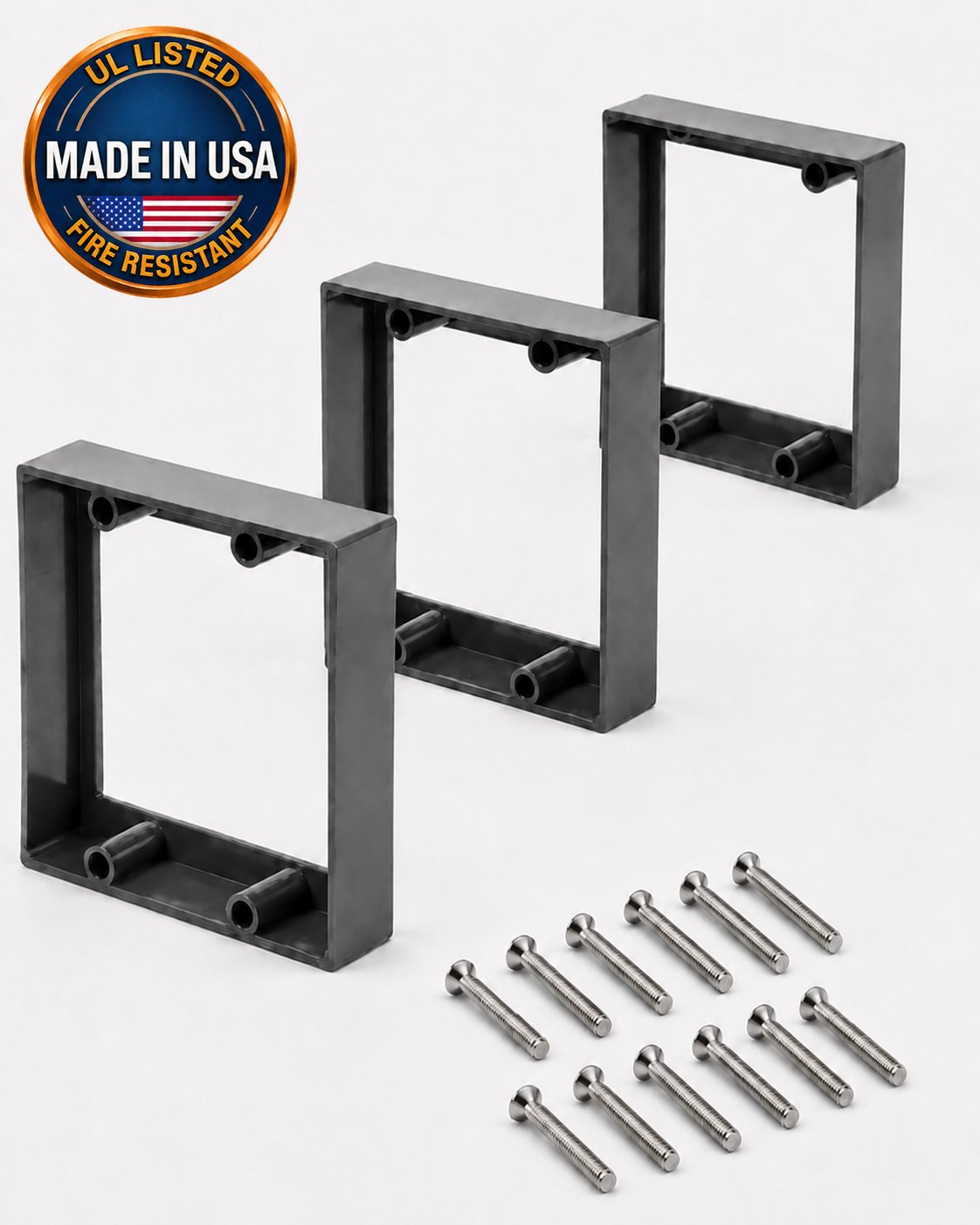 (3) Pack 2-Gang 3/4" Electrical Box Spacer - ReceptXtenders