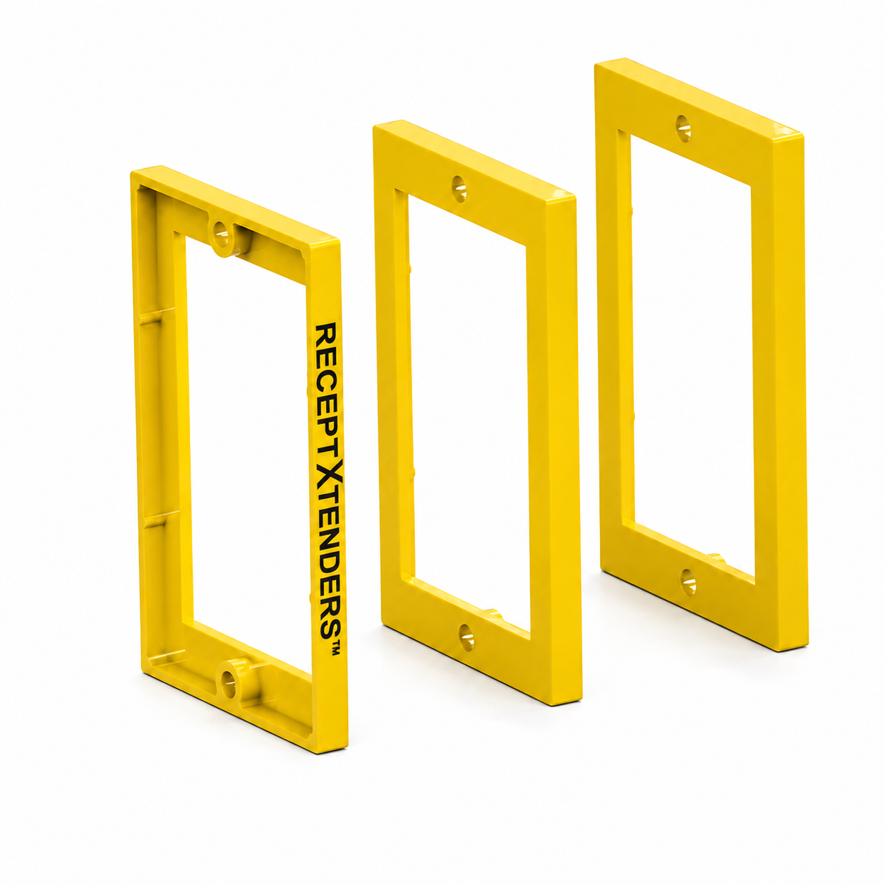 ReceptXtenders (3) Pack 1/4" Single Gang Outlet Box Extender