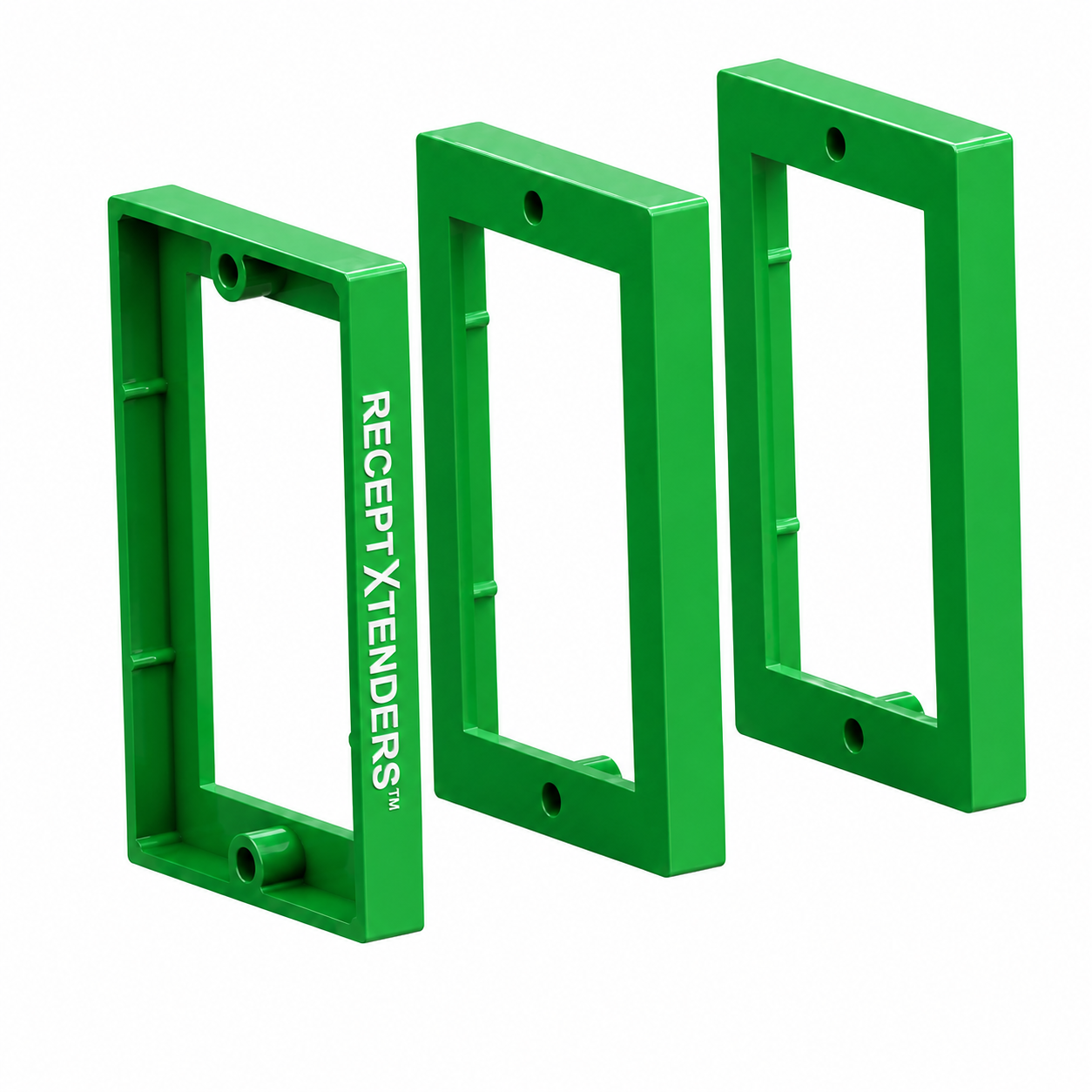 ReceptXtenders (3) Pack 3/8" Single Gang Outlet Box Extender