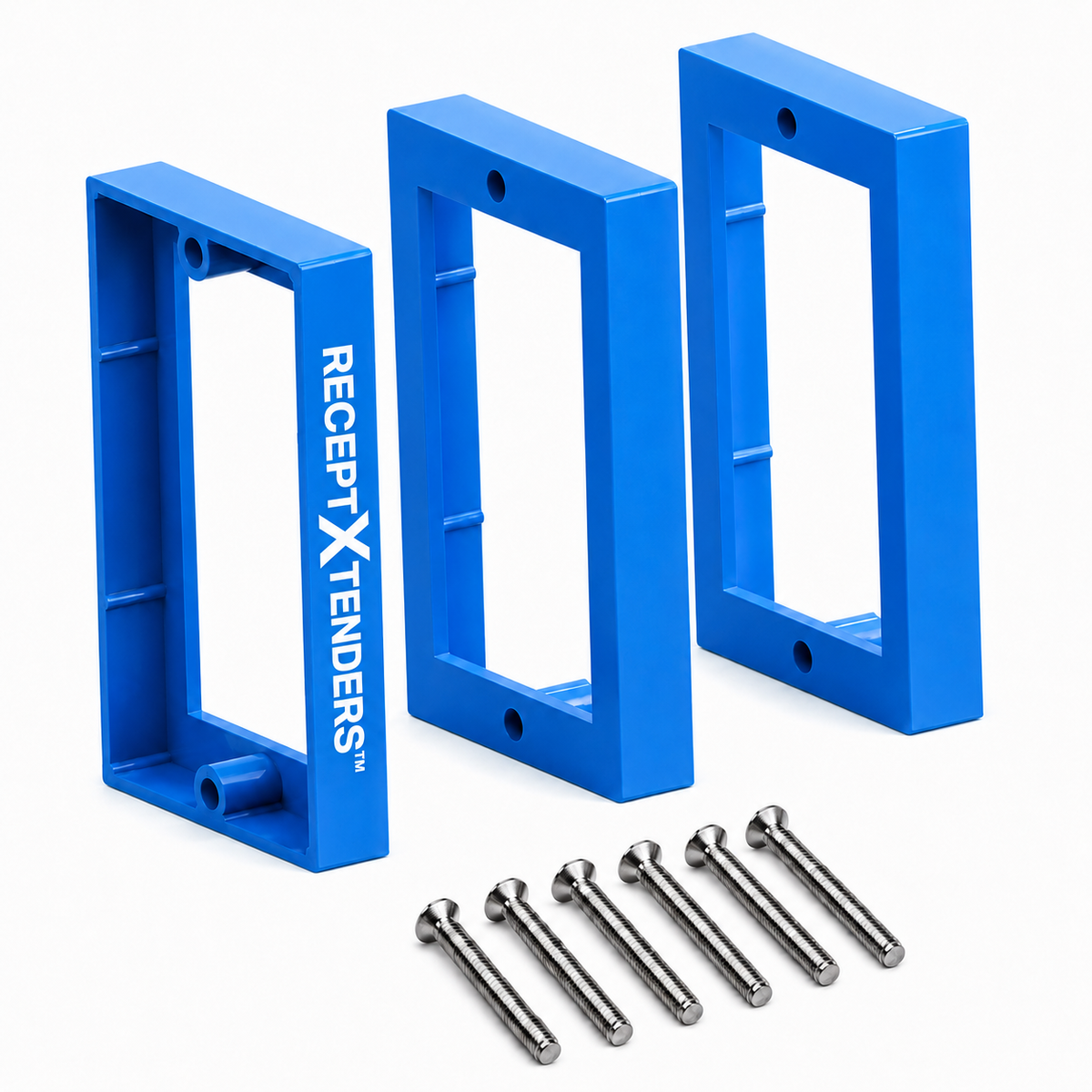 ReceptXtenders (3) Pack 1/2" Single Gang Outlet Box Extender