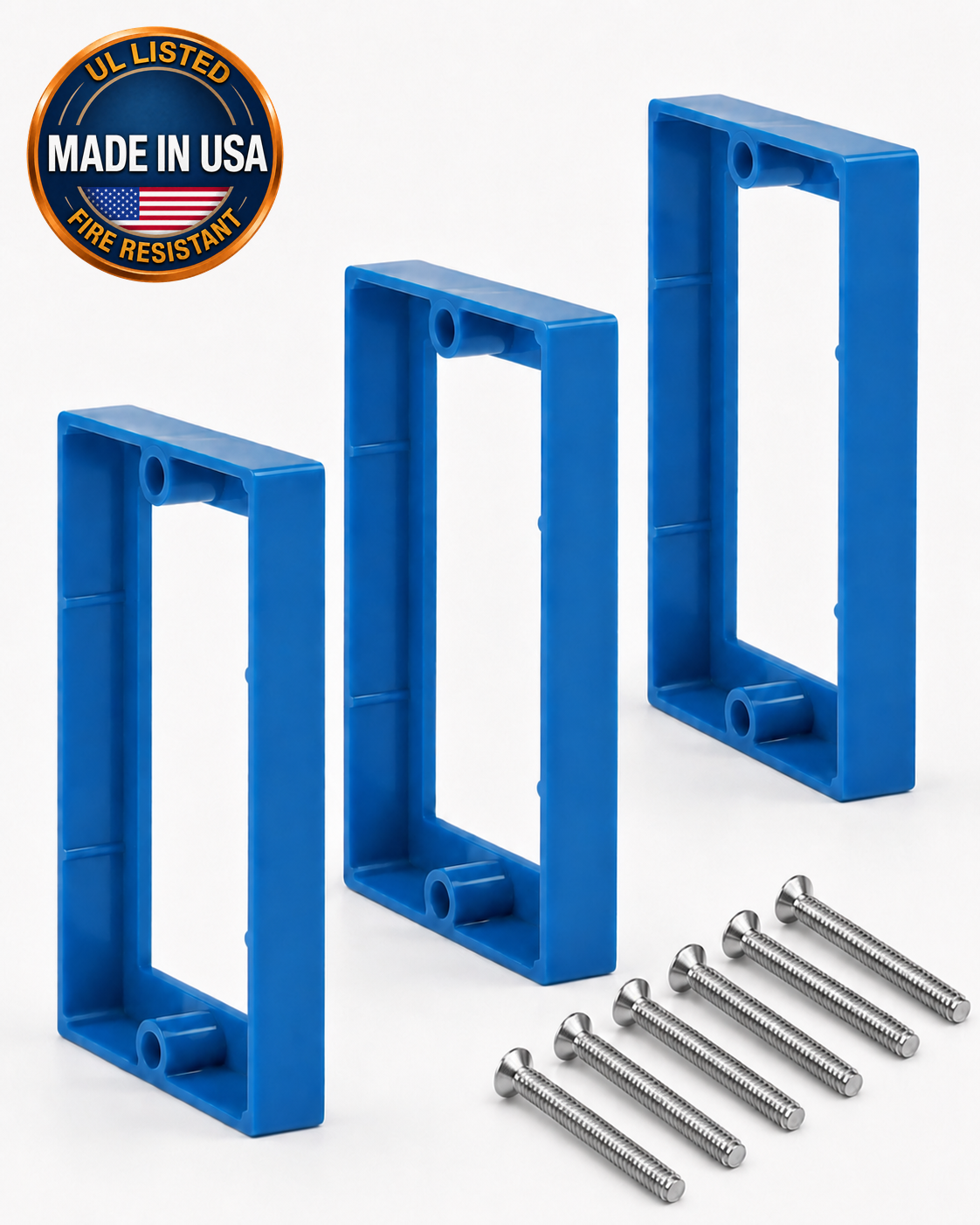 (3) Pack 1-Gang 1/2" in. Electrical Box Spacer - ReceptXtenders