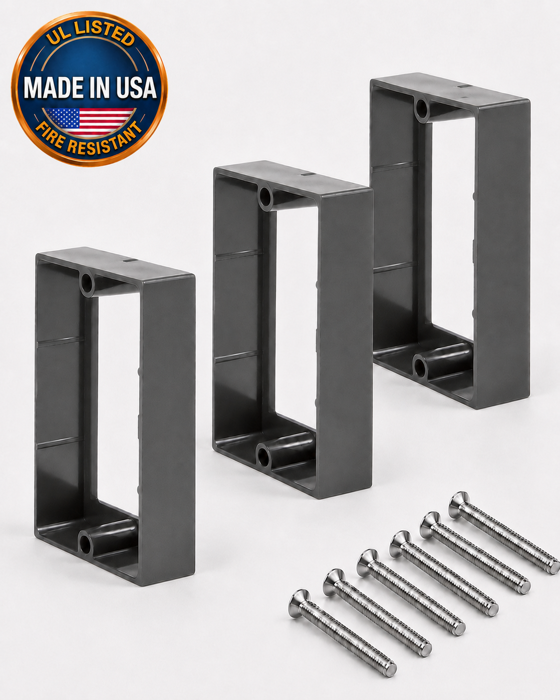 (3) Pack 1-Gang 3/4" Electrical Box Spacer - ReceptXtenders